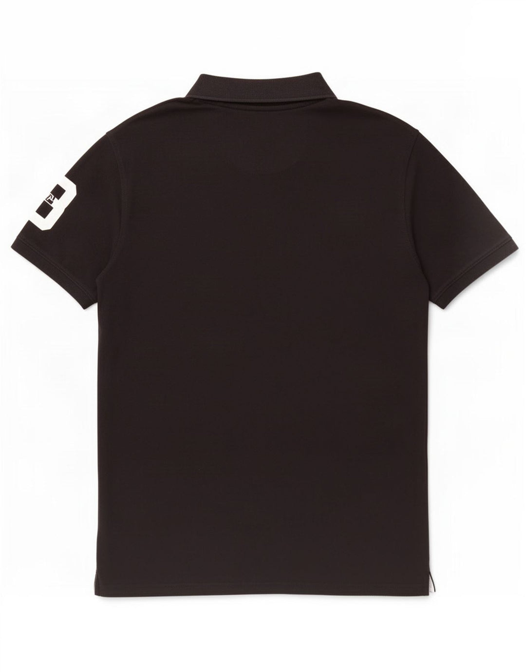 Vintage Herren Poloshirt mit Grafik, groß, aus schwarzer Baumwolle
