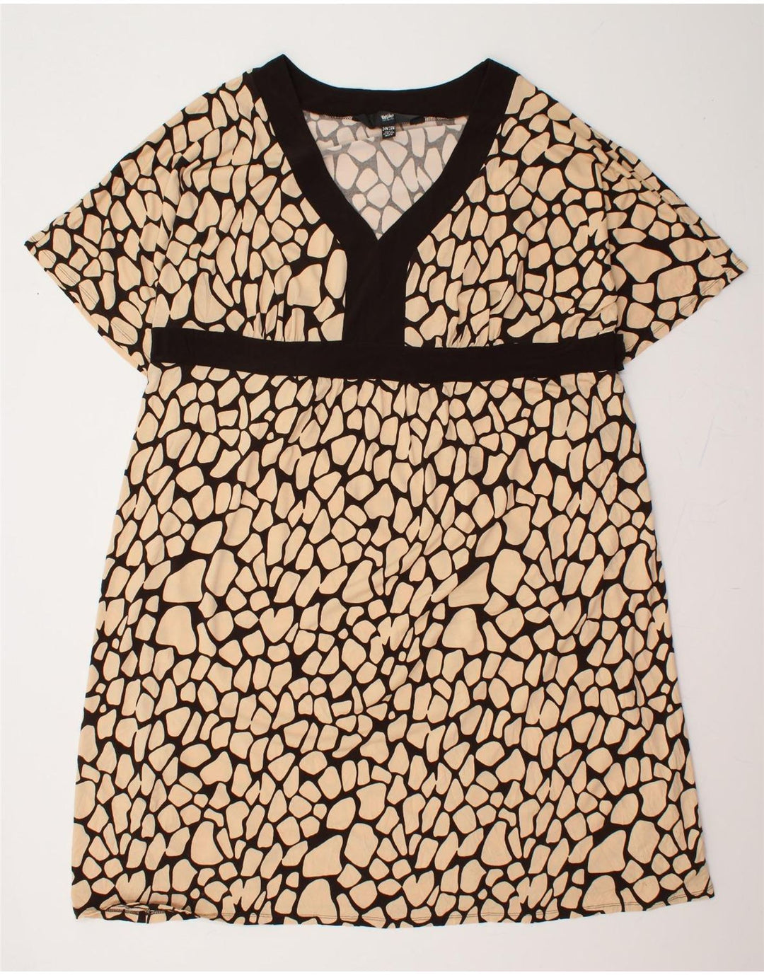 MOSSIMO Damen Etuikleid US 24 3XL Beige gepunktetes Polyester