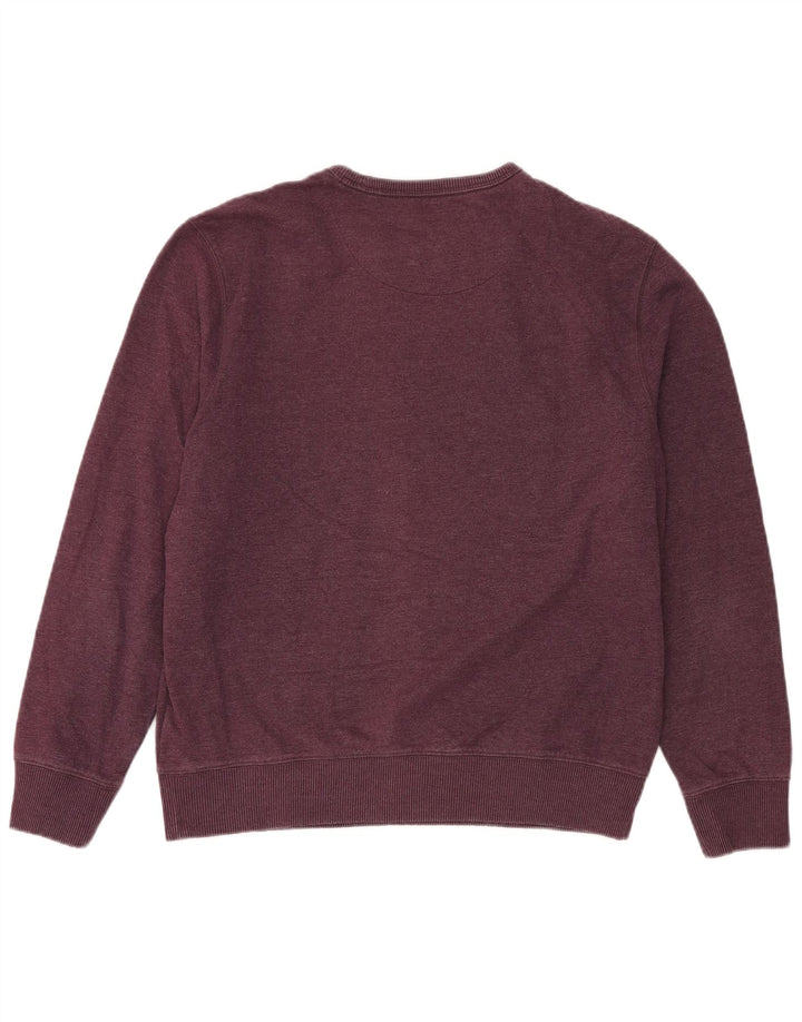 Marks & Spencer Herren-Sweatshirt mit normaler Passform, groß, Burgunderrot, Baumwolle