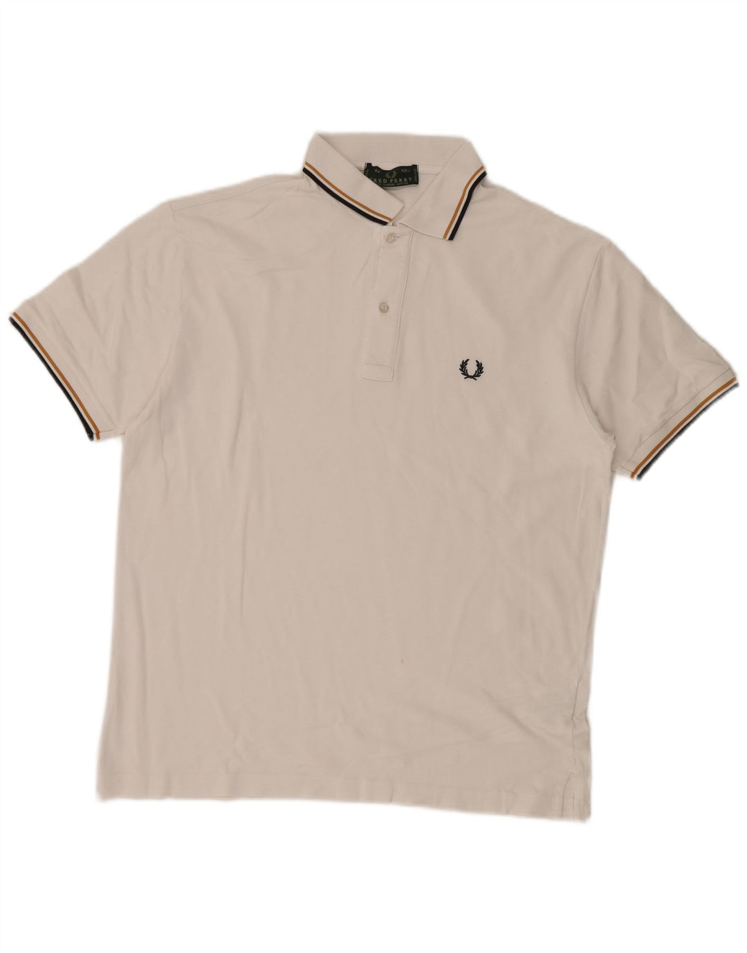 Fred Perry Herren-Poloshirt aus mittelweißer Baumwolle
