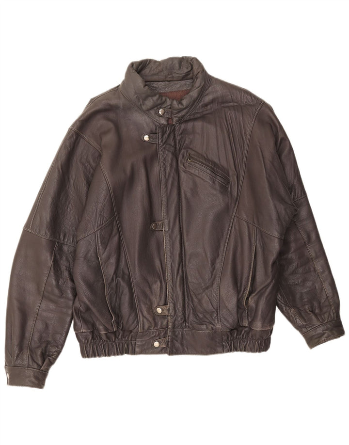 Vintage Herren Lederjacke UK 36 Kleines braunes Leder