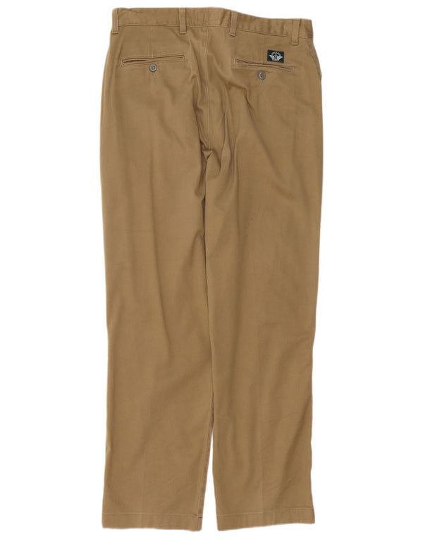DOCKERS Herren Khakis Straight Casual Hose W34 L30 Beige Baumwolle