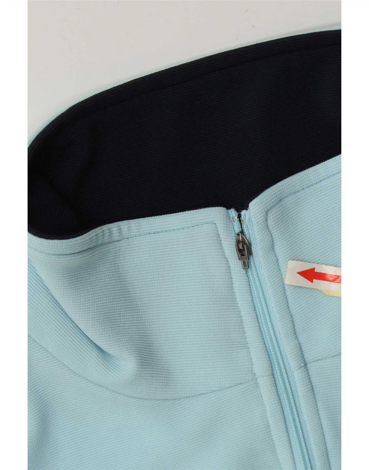 Kappa Damen-Trainingsanzug-Oberteiljacke UK 14 Mittelblaues Colourblock-Polyester