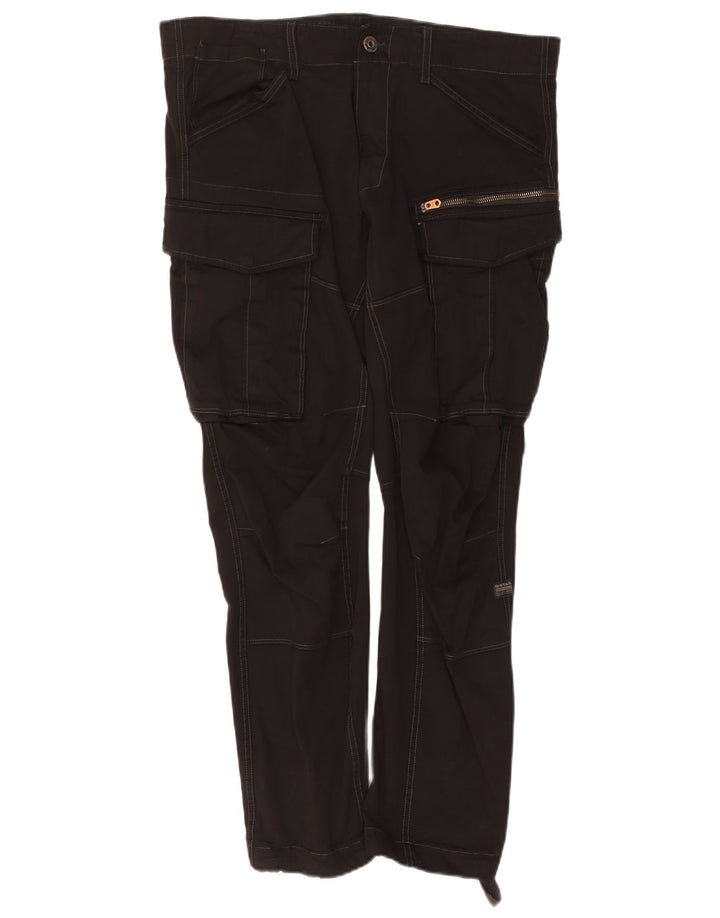 G-STAR Herren Slim Cargohose W36 L32 Schwarze Baumwolle