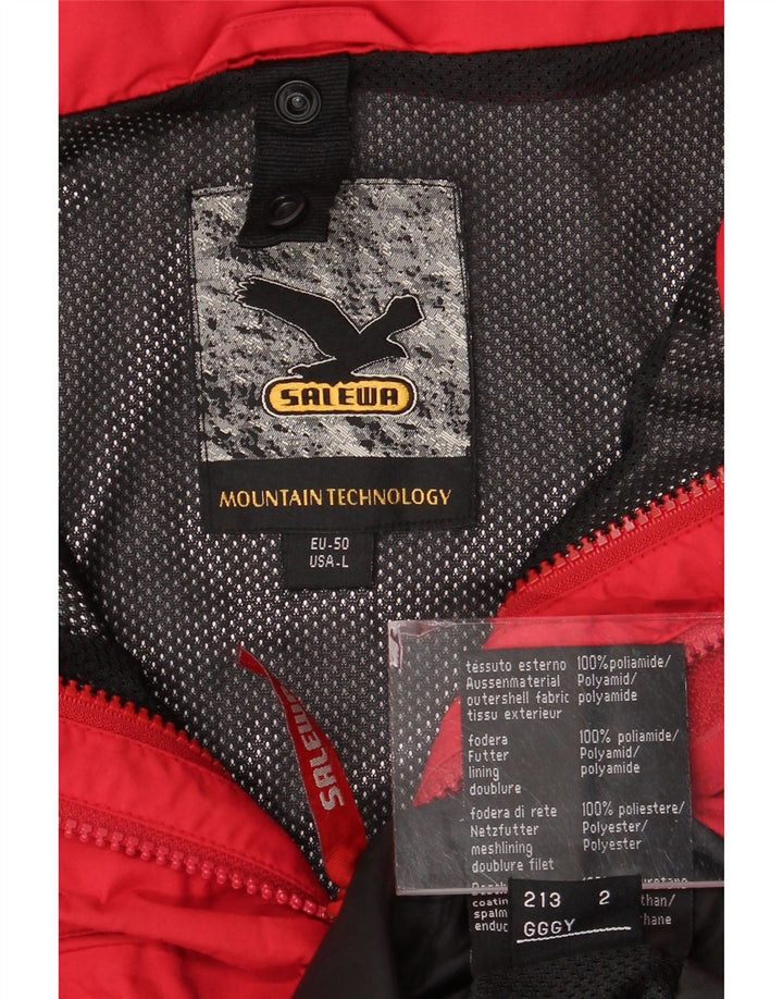 SALEWA Herren-Windjacke mit Kapuze, EU 50, Größe L, Rot, Polyamid