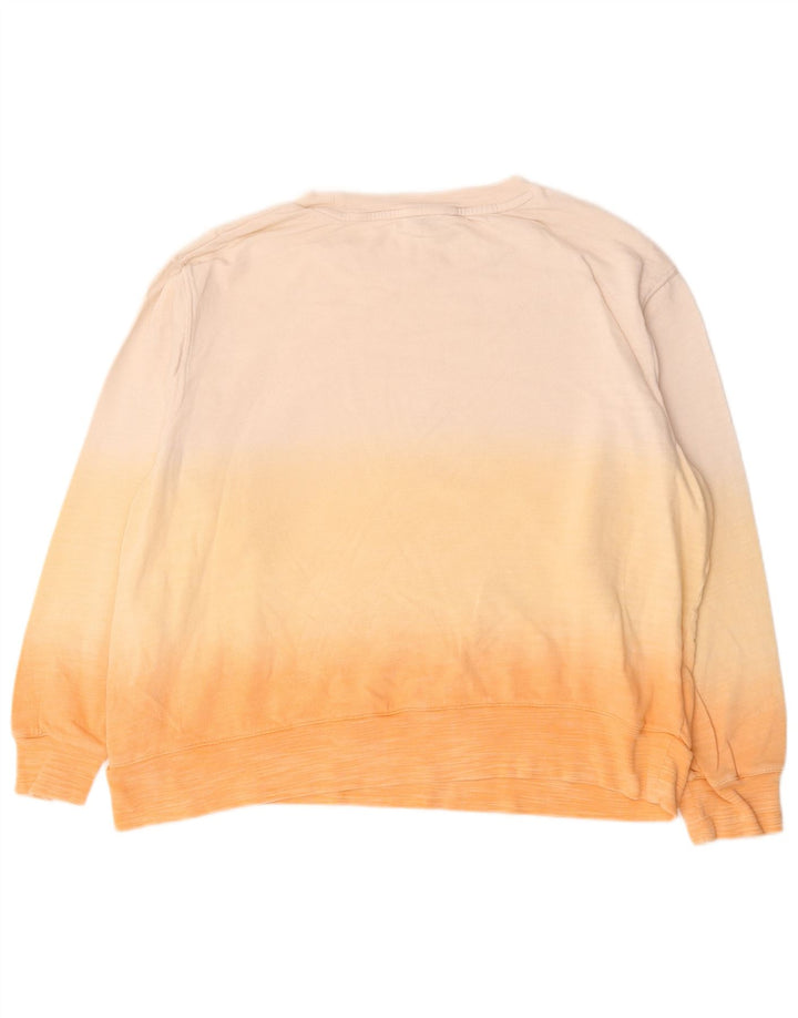 Marks & Spencer Damen Sweatshirt Pullover UK 16 Large Beige Tie Dye