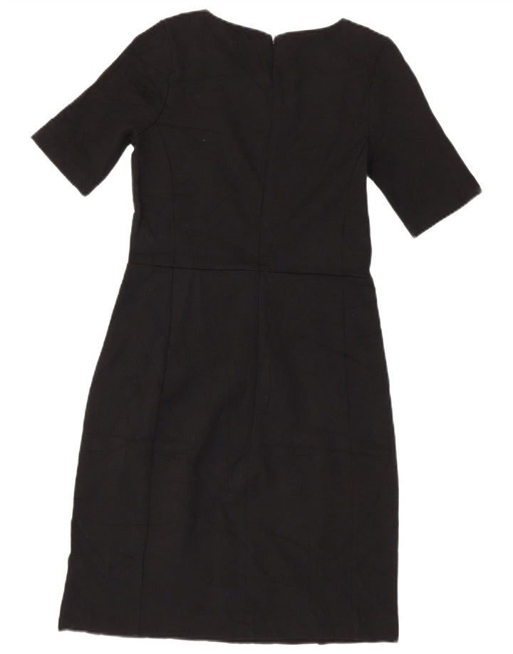 J. CREW Damen Etuikleid US 0 XS Schwarze Wolle