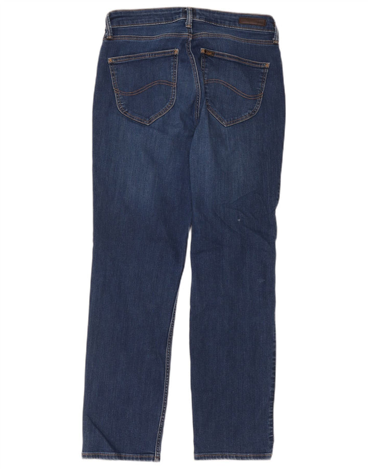 Lee Damen Marion Straight Jeans W31 L31 Blaue Baumwolle