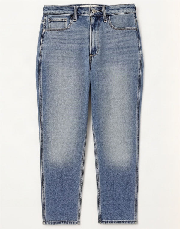 Hollister Damen Mom Ultra High-Rise Tapered Jeans W26 L25 Blaue Baumwolle