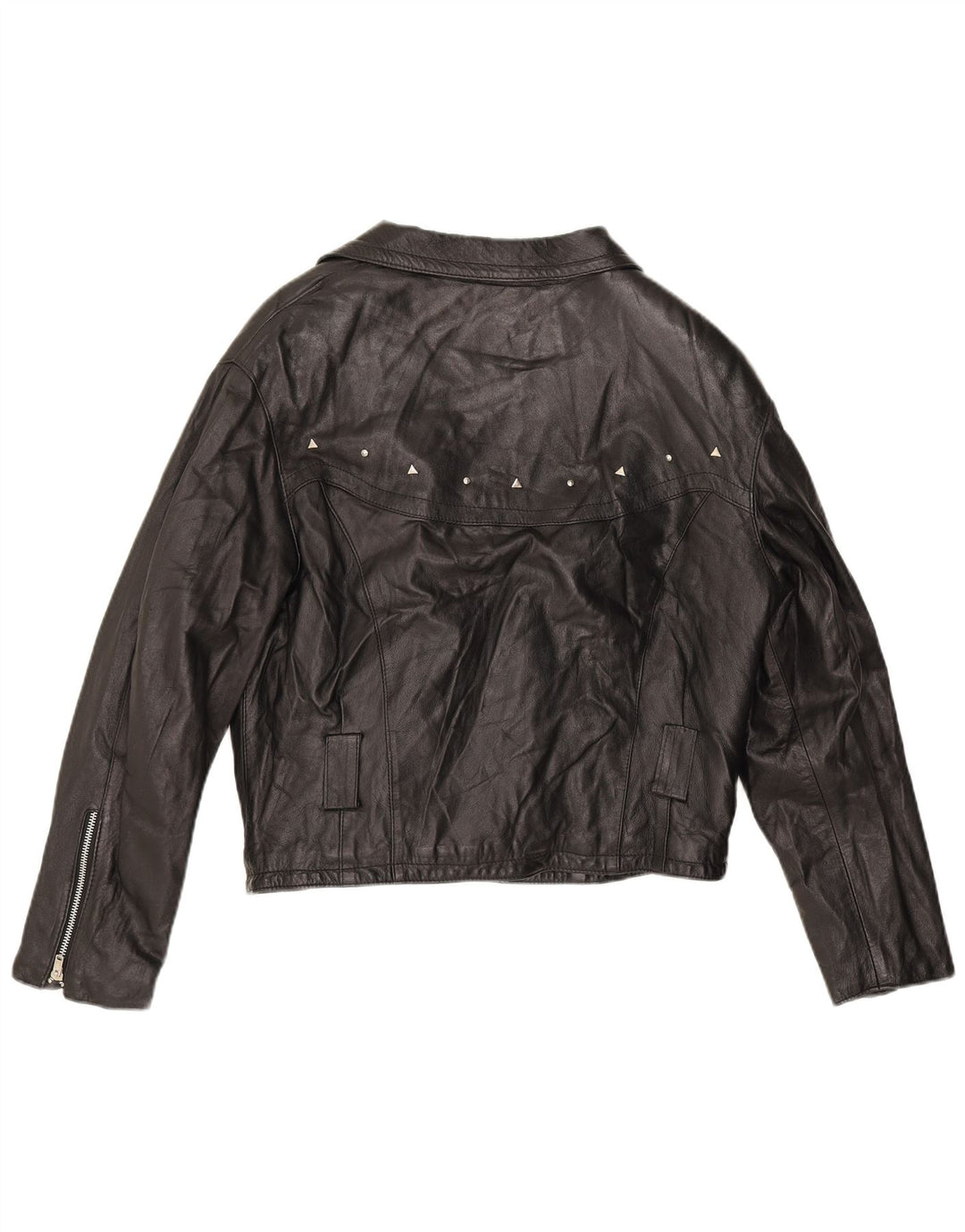 Boxer Damen Leder Bikerjacke UK 14 Mittelschwarzes Leder