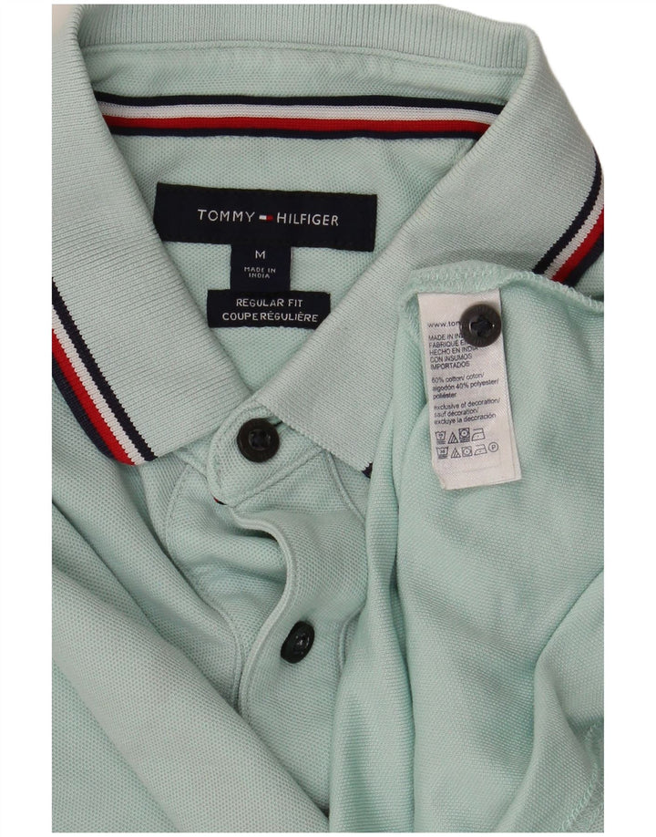 Tommy Hilfiger Herren-Poloshirt mit normaler Passform, mitteltürkisfarbene Baumwolle