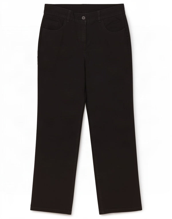 Marks & Spencer Damen Gerade Freizeithose UK 12 Medium W30 L29 Schwarz