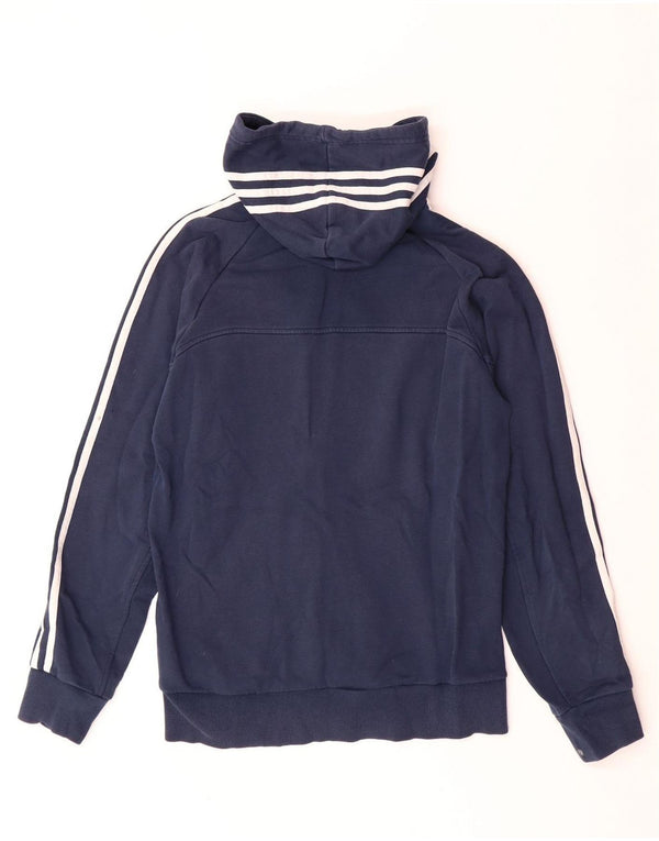 ADIDAS Herren-Kapuzenpullover mit Reißverschluss, klein, marineblau, Baumwolle
