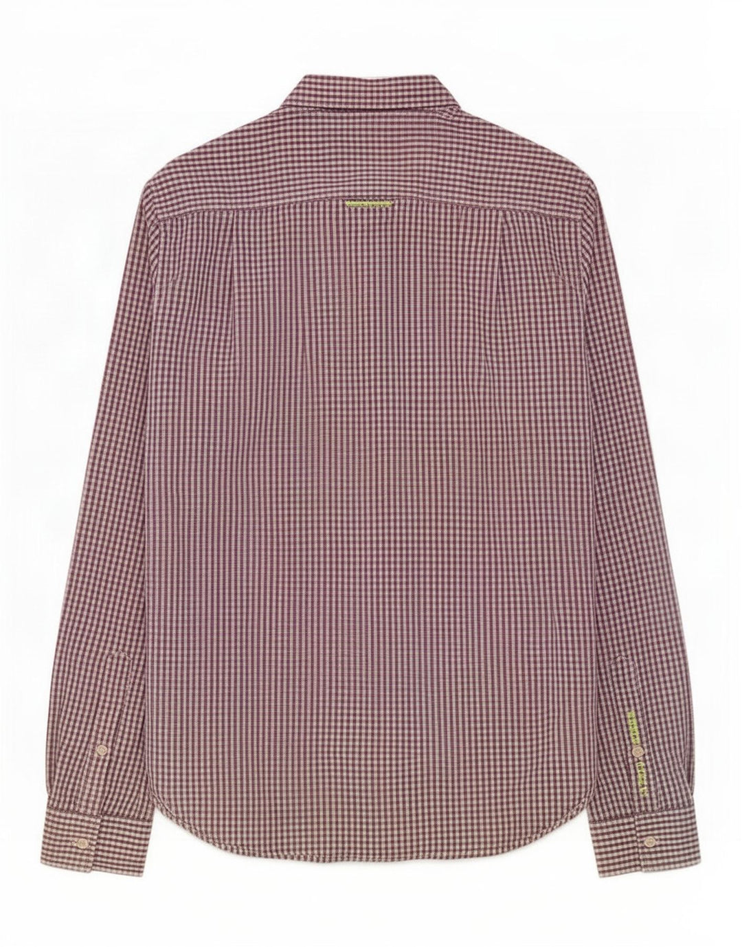 Superdry Herren-Hemd, klein, lila Gingham-Baumwolle