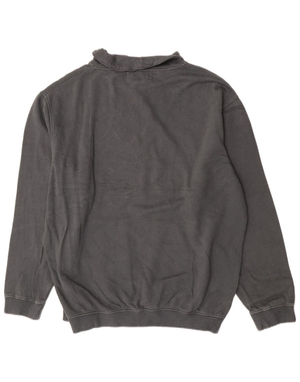 Kappa Herren-Sweatshirt mit Rollkragen, 2XL, graue Baumwolle