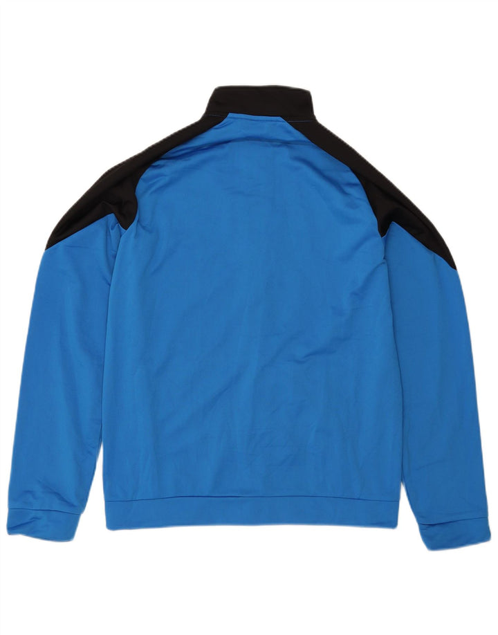 Puma Jungen Grafik-Trainingsanzug-Top-Jacke, 15–16 Jahre, blaues Farbblockdesign