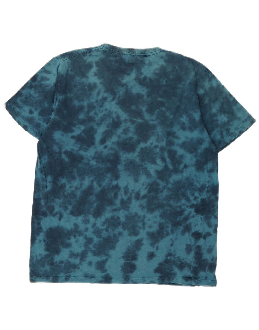 Saltrock Herren-T-Shirt mit Grafik, mittelblaue Batik-Baumwolle