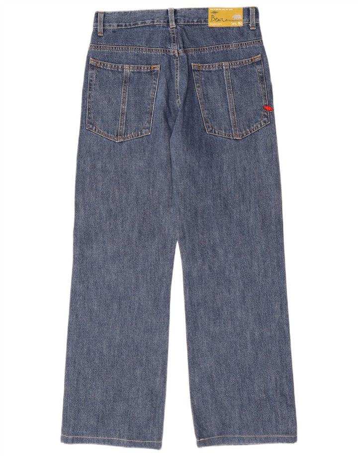 Bear Herren Straight Jeans W30 L30 Blaue Baumwolle