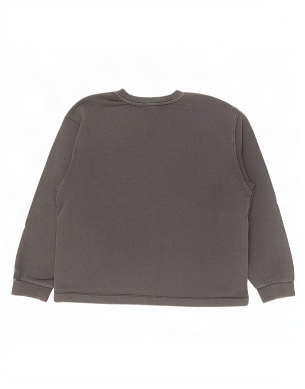 Zara Damen-Sweatshirt mit Grafik-Übergröße, Gr. 14, Mittelgrau