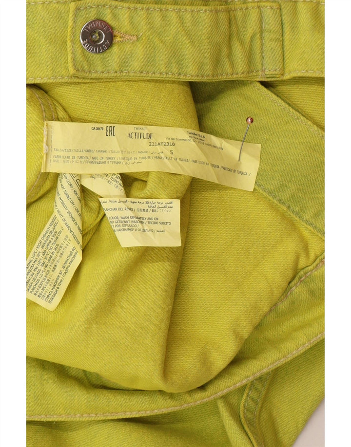 TWINSET Damen Übergroße Jeansjacke UK 10 Small Green Cotton Modern