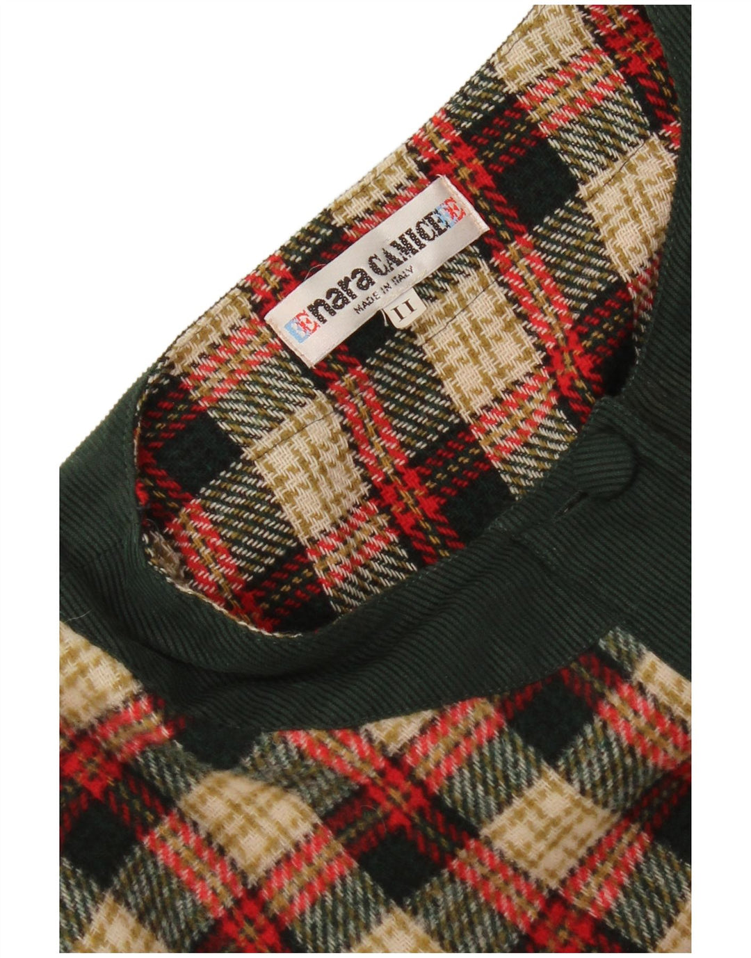 Enara Camice Damen 5-Knopf-Crop-Blazer-Jacke, UK 14, mittelrot kariert