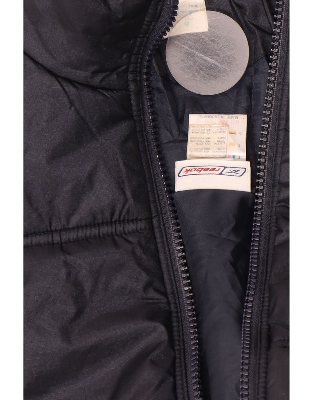 REEBOK Jungen-Jacke mit lockerer Passform, 11–12 Jahre, marineblaues Nylon