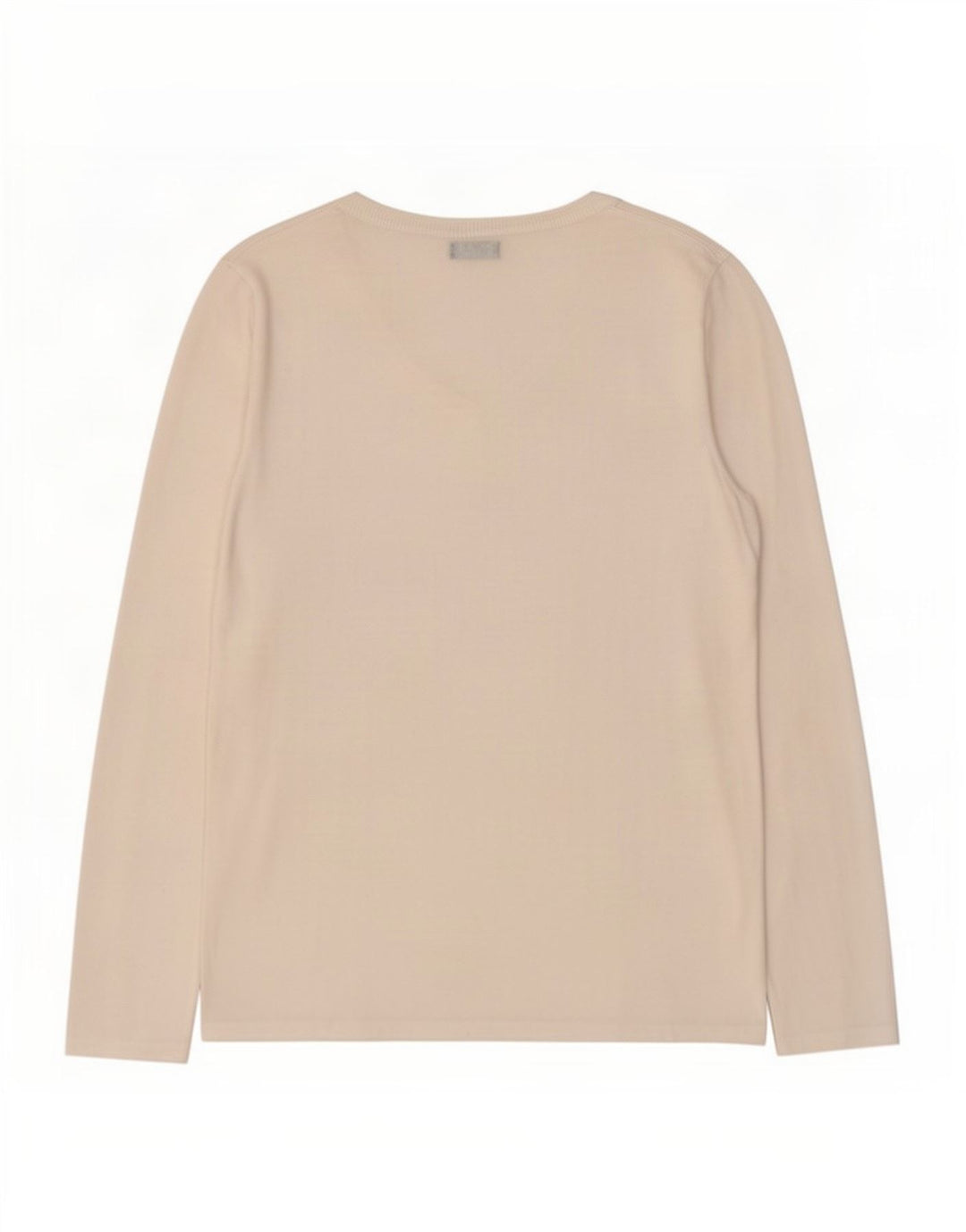 Benetton Damen Top Langarm UK 14 Mittelweiß