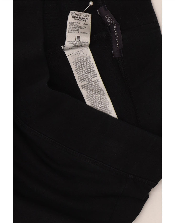 Marks & Spencer Damen-Trainingshose, UK-Größe 10, Größe S, Schwarz, Baumwolle
