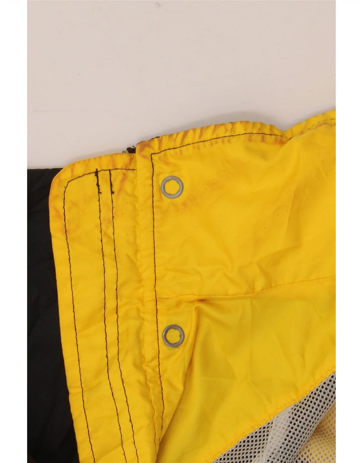 ASICS Herren-Regenjacke mit Kapuze, UK 40, Größe L, Schwarz, Farbblock