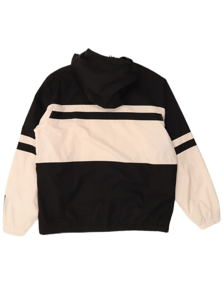 Nike Herren-Regenjacke mit grafischer Kapuze, Größe 40, groß, Schwarz, Farbblock