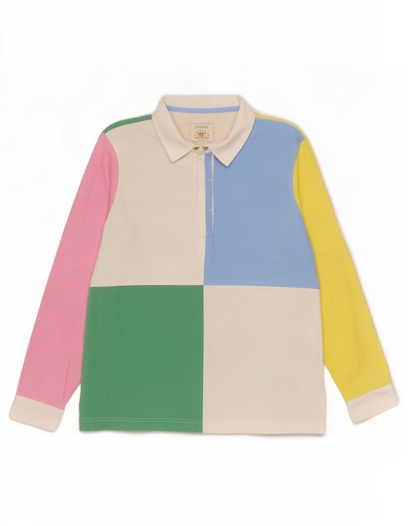 Joules Rugby-Poloshirt für Damen, UK 14, groß, mehrfarbig, Farbblock