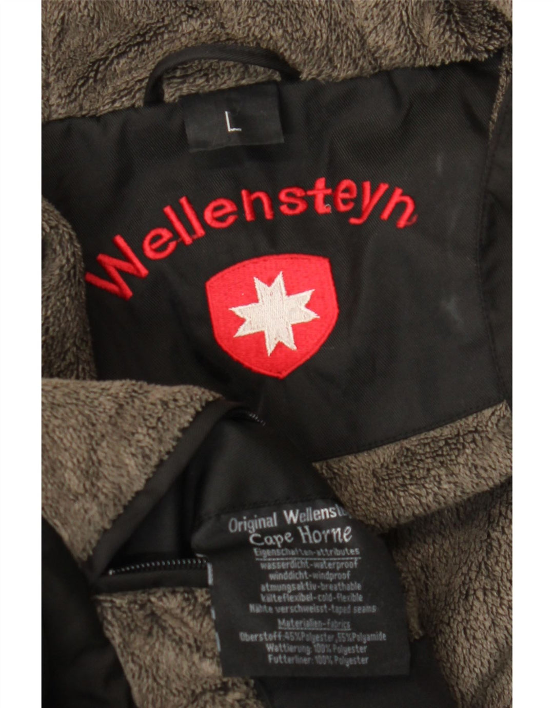 Cape Horn Herren-Windbreakerjacke mit Kapuze, UK 40, Größe L, Schwarz, Polyester