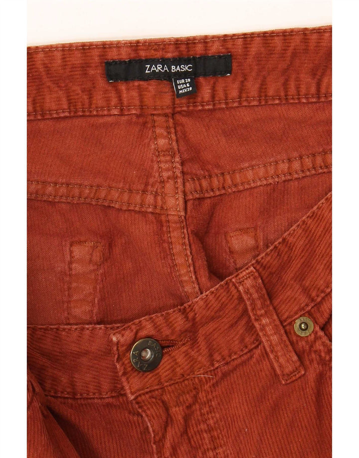 Zara Damen Cordrock EU 38 Small W28 Braun