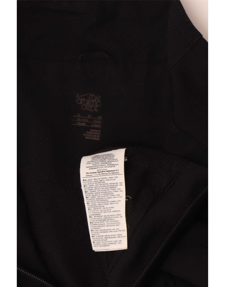 Nike Herren-Trainingsanzug-Top-Jacke XL, schwarzes Polyester