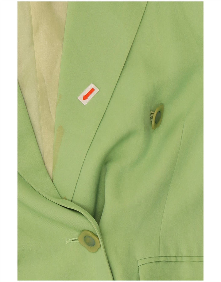 SUPERIOR Zweireihiger Damen-Blazer IT 44 aus mittelgrüner Seide