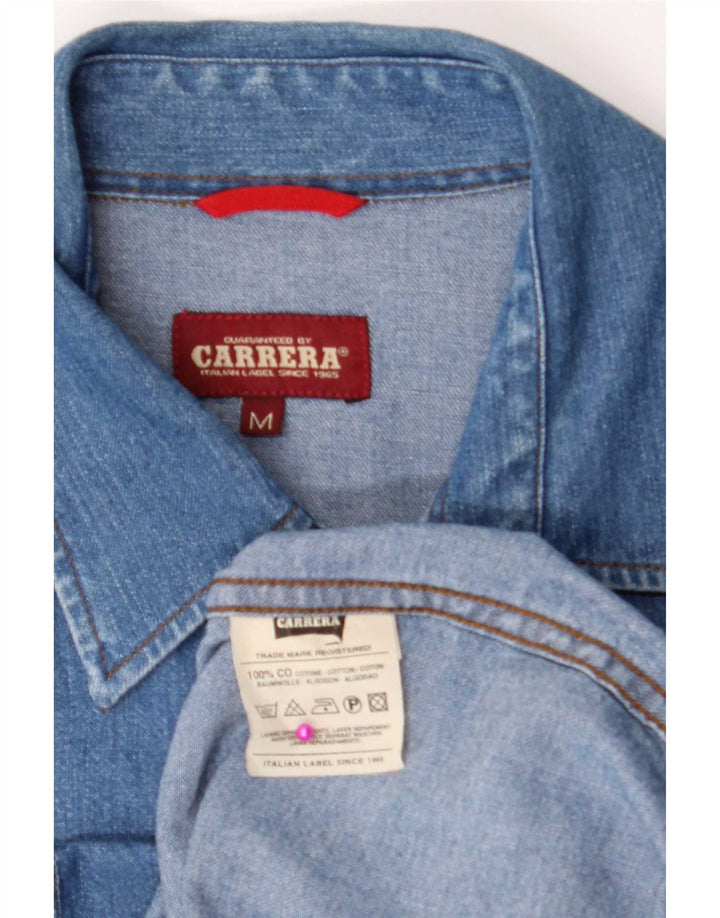Carrera Herren Jeanshemd mittelblaue Baumwolle