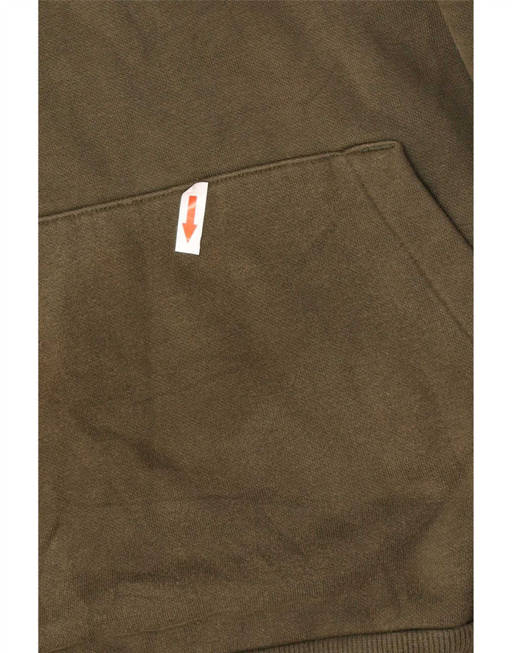 Puma Herren Grafik-Hoodie-Pullover aus mittlerer Khaki-Baumwolle