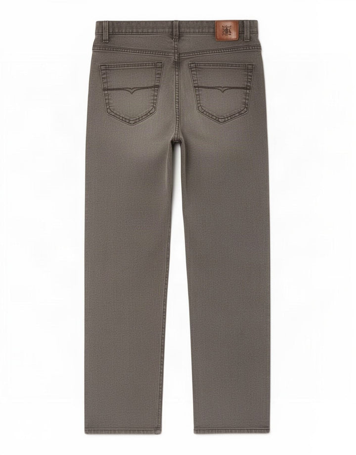 Marks & Spencer Herren Stretch Regular Straight Jeans W34 L31 Graue Baumwolle
