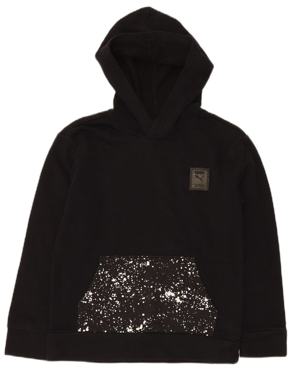 PUMA Jungen Graphic Hoodie Pullover 10-11 Jahre Medium Schwarz Gefleckt