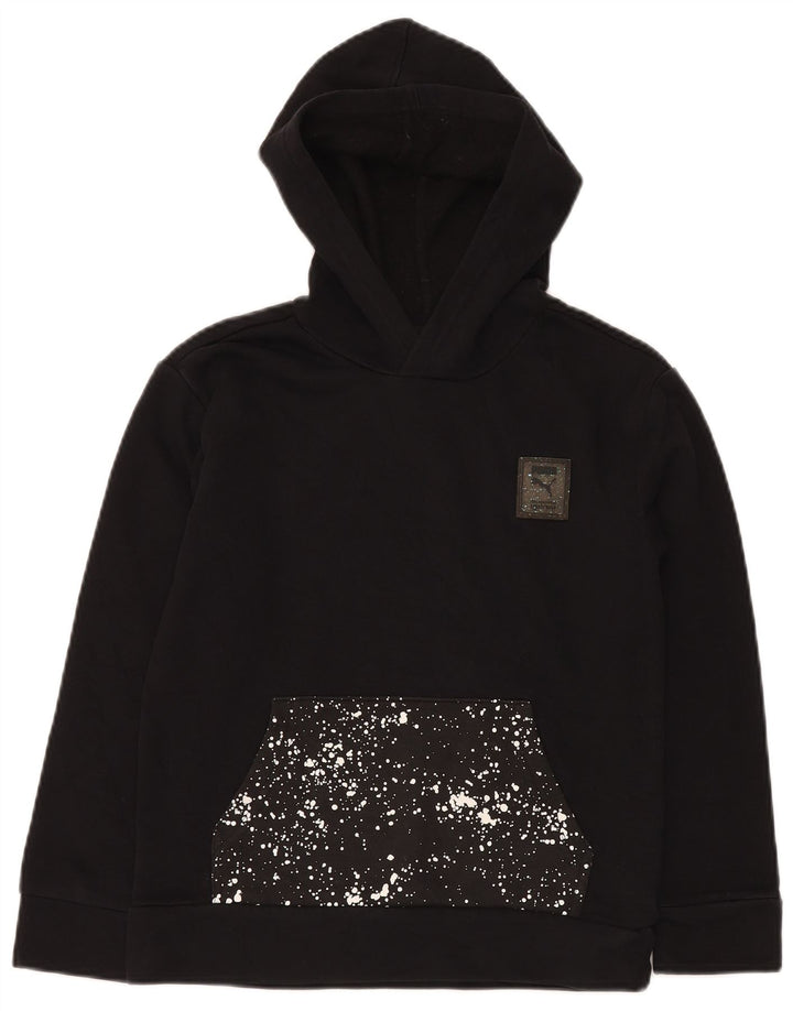PUMA Jungen Graphic Hoodie Pullover 10-11 Jahre Medium Schwarz Gefleckt