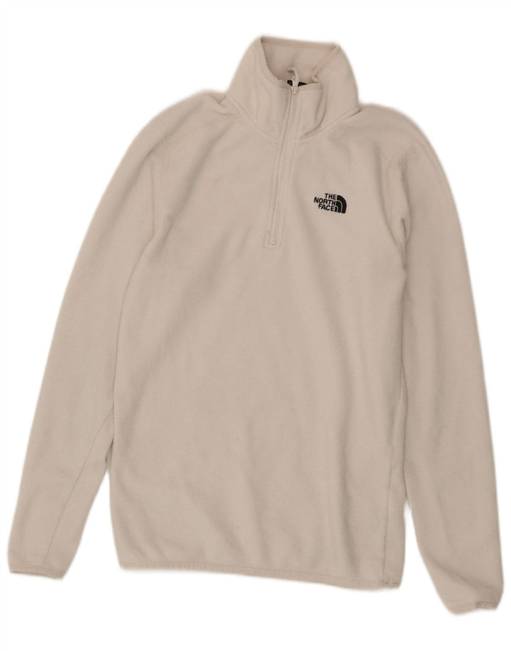 The North Face Herren-Fleecepullover mit Reißverschluss am Hals, Größe S, Beige, Polyester