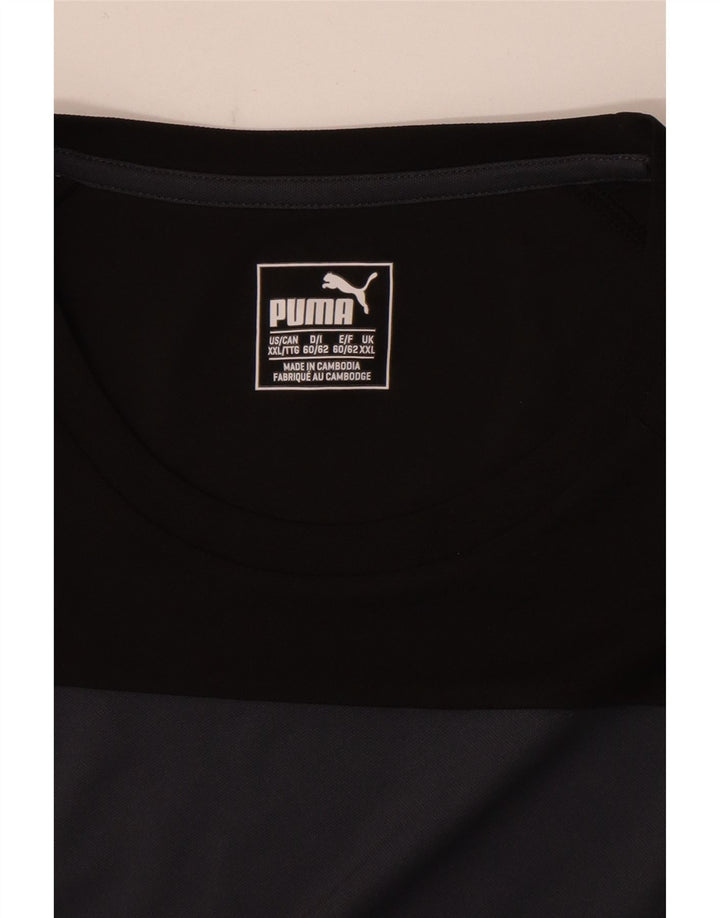 PUMA Herren T-Shirt Top 2XL Schwarz Colourblock