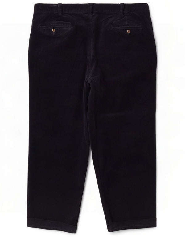Polo Ralph Lauren Herren-Cordhose mit Klammern W44 L27 Marineblaue Baumwolle
