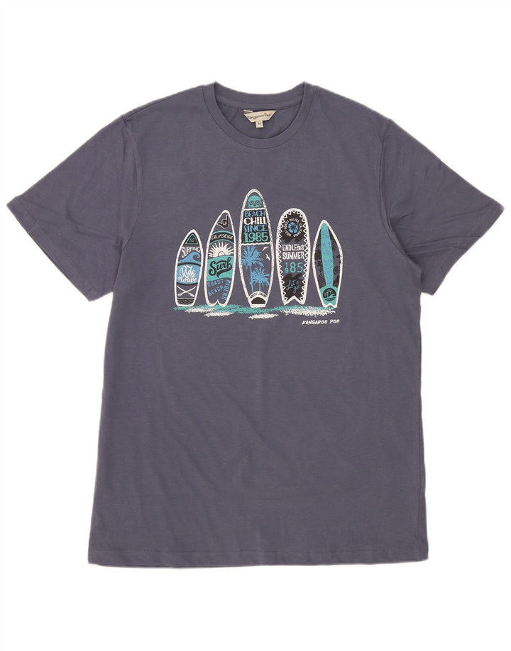 Kangaroo Poo Herren-T-Shirt mit Grafik, mittlere Marineblau-Baumwolle