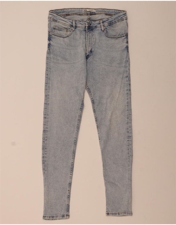 Zara Herren Skinny Jeans EU 46 XL W36 L32 Blaue Baumwolle