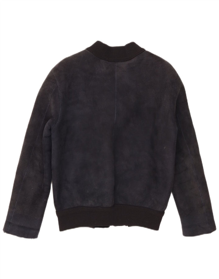 CPL1953 Damen Bomber-Lammfelljacke UK 20 2XL Marineblaues Lammfell