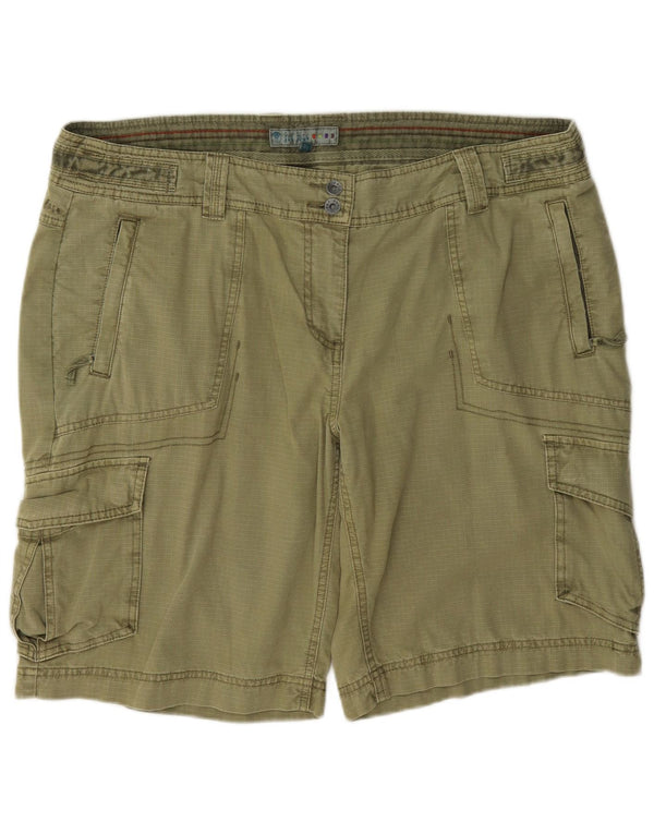 Fat Face Damen Cargoshorts UK 18 XL W38 Grüne Baumwolle