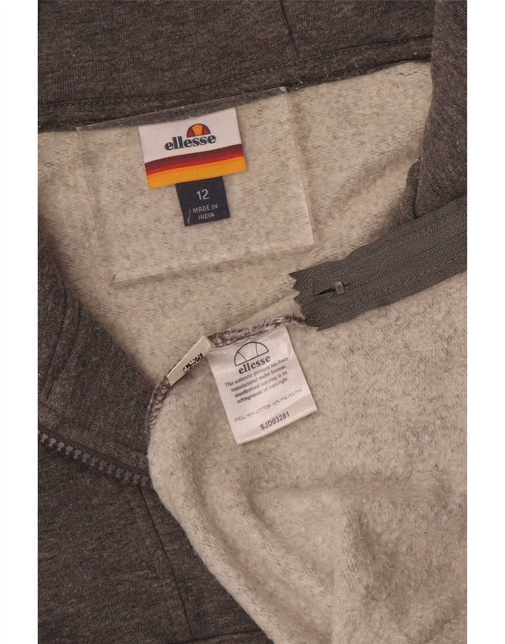 Ellesse Womens Oversized Graphic Hoodie Pullover UK 12 Mittelgrau gefleckt