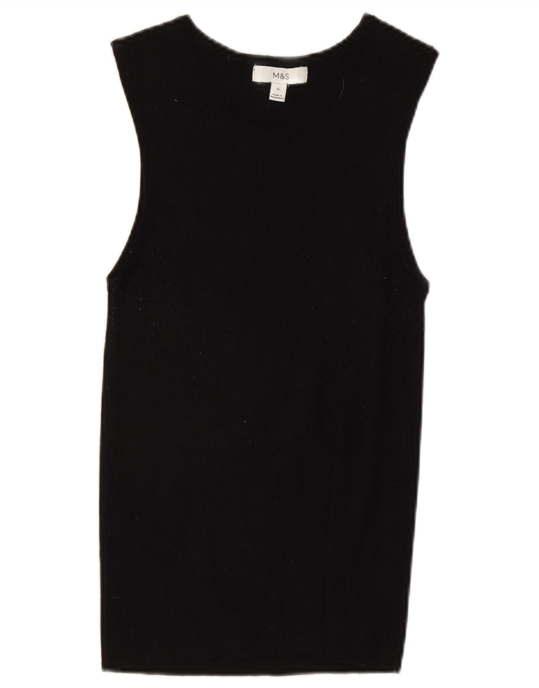 Marks & Spencer Damen Weste Top UK 16 Large Schwarz Viskose