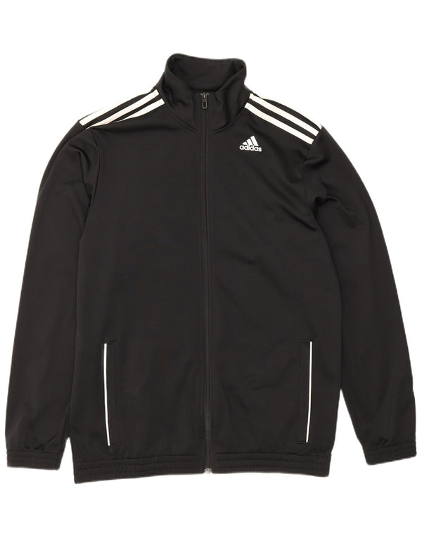 Adidas Herren-Trainingsanzug-Top-Jacke, großes schwarzes Polyester
